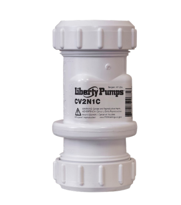 Liberty Pumps CV2N1C - 1-1/4" & 1-1/2" Combo Heavy-Duty PVC Compression Check Valve | Plumbers Center