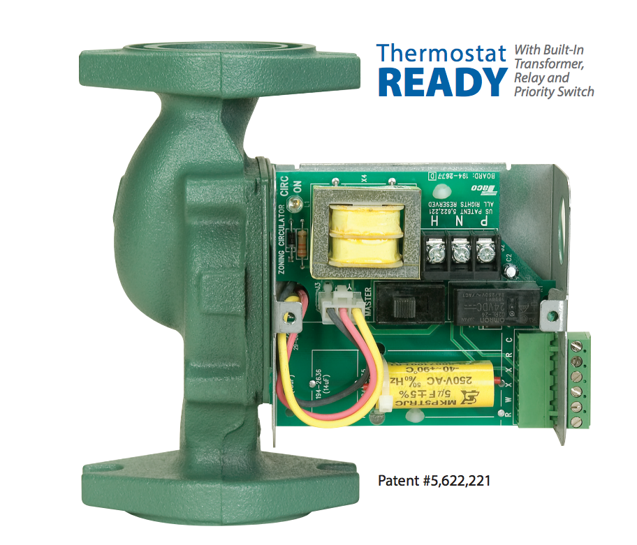 Taco 005-ZF2-6 - 005 Series Cast Iron Priority Zoning Circulator Pump, 1/35 HP, 115V, 125 Max.PSI 