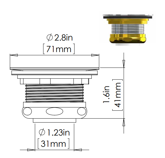 OS&B 735 - 2” - 2-1/2” Duplex Strainer with Grid, Die Cast Body, Polished Stainless Finish 