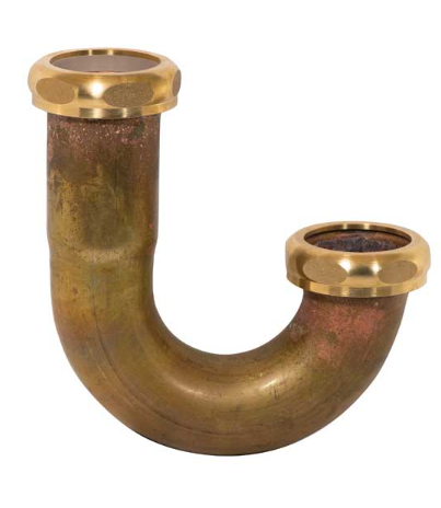 OS&B 10100-RB 1-1/4" J-Bend, 20 Gauge, Rough Brass 