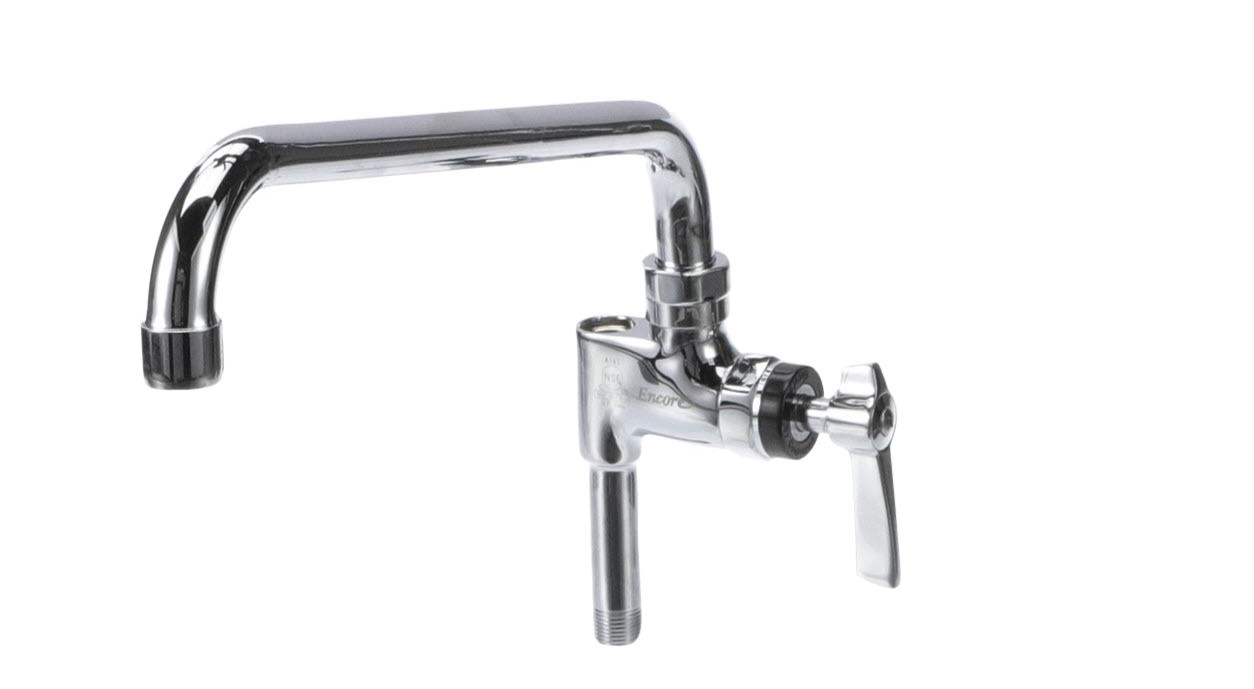 Encore KL55-7012-SD1 Encore® Brass Add-On Faucet 1.5GPM Laminar with 12" Spout, Chrome Plated | Plumbers Center