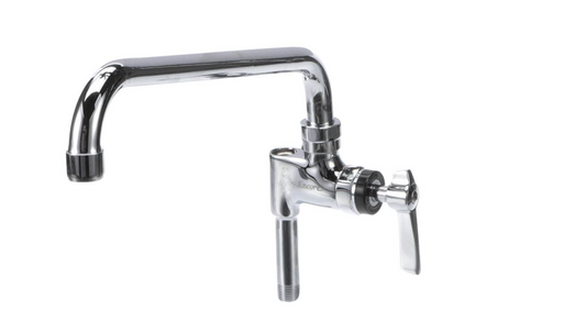 Encore KL55-7012 Pre-Rinse Add-On Faucet with 12" Spout, 2.2 GPM, Brass Chrome Plated  | Plumbers Center