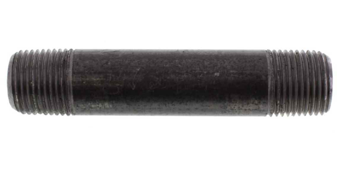 1/2" X 4" BLACK NIPPLE | Faucet Center