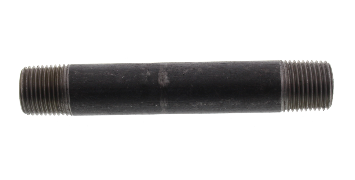 Ships in 1-2 days  1/2" X 9" BLACK NIPPLE  | Faucet Center