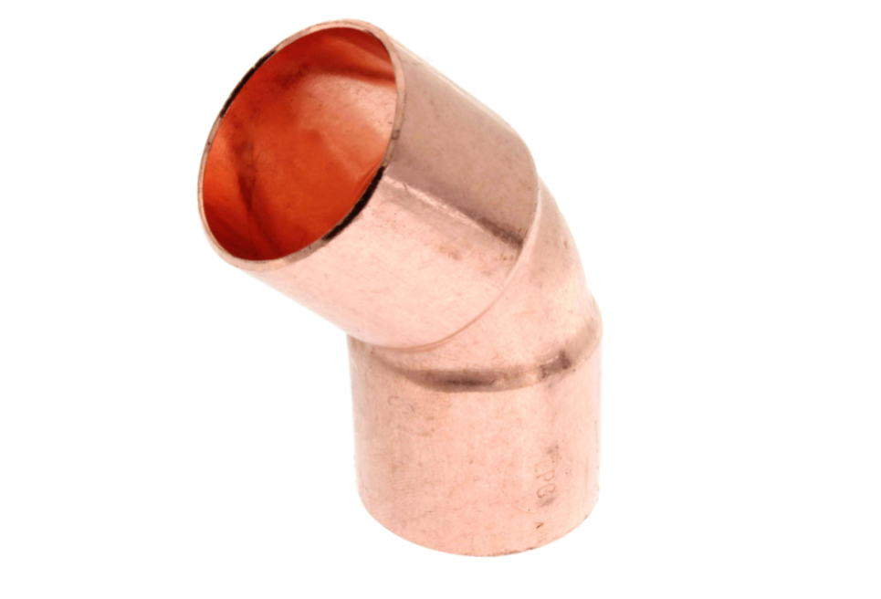 Ships in 1-2 days  3/8" COP 45 ELBOW - 3/8" Copper 45 Degree Elbow Copper To Copper, Wrot Pressure | Faucet Center