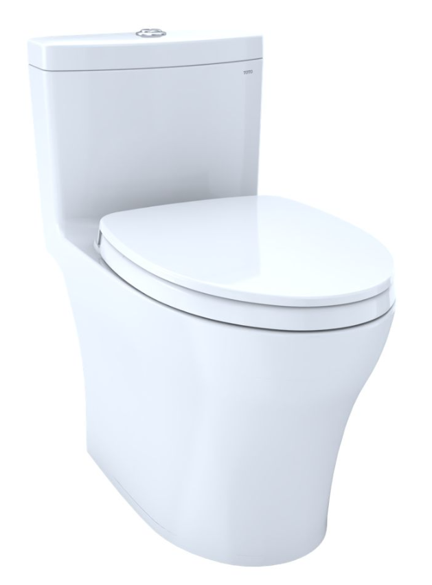 Toto MS646124CEMFGN#01 Aquia IV One-Piece Elongated Toilet with Seat, Universal Height, 1.28 GPF & 0.9 GPF, Cotton White 