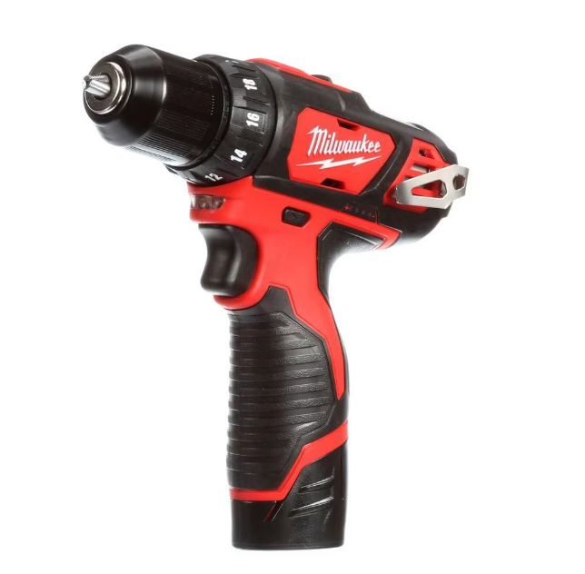 Milwaukee 2407-22 M12 Cordless 3/8” Drill Driver Kit Complete with Battery, Charger & Carrying Case