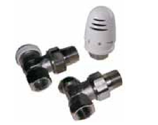 Stelrad VA-NPTTRVSET Herz Angle Valve Set For NPT 1/2" Pipe Thread