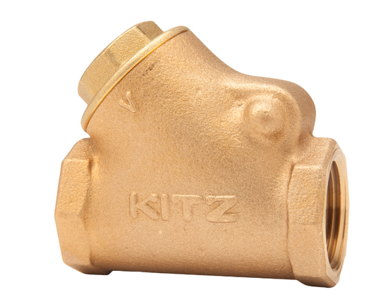 Kitz 22-3/4 - 3/4" NPT Bronze Y-Pattern Swing Type Check Valve, 125 PSI, with Threaded Ends | Plumbers Center