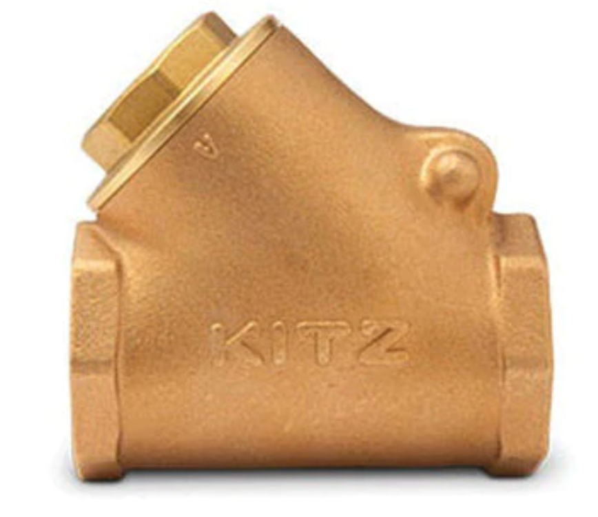 Kitz 29-1-1/4" Bronze 150 PSI Y-Pattern Swing Type Check Valve with Threaded Ends | Plumbers Center