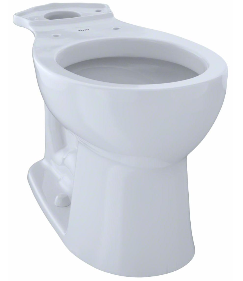 Toto C243EF#01 Entrada Universal Height Round Toilet Bowl in Cotton White 