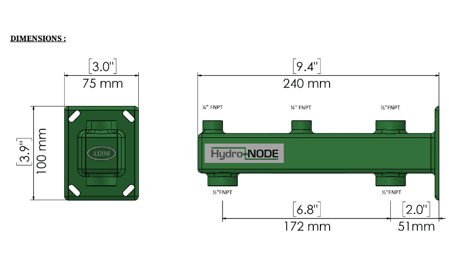 Axiom HN-1 Hydro-NODE Expansion Tank Wall Bracket