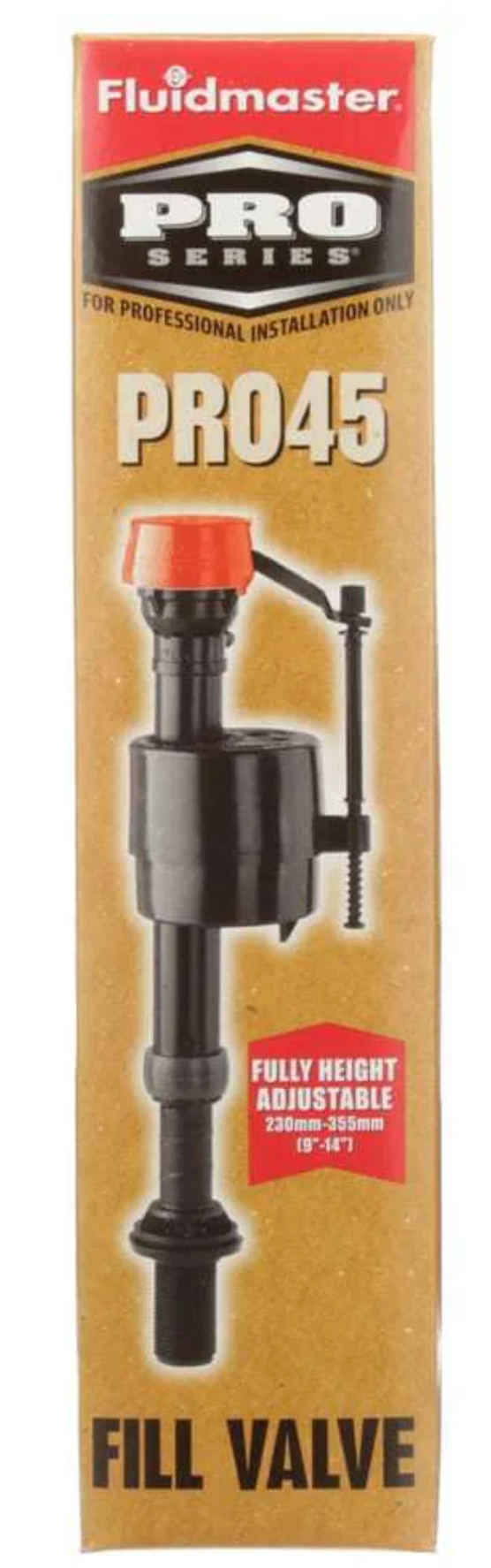 Fluidmaster PRO45A-001-P25 Toilet Tank Fill Valve - Black/Red