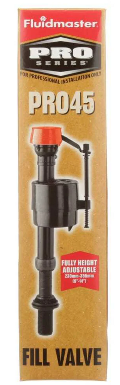 Fluidmaster PRO45A-001-P25 Toilet Tank Fill Valve - Black/Red