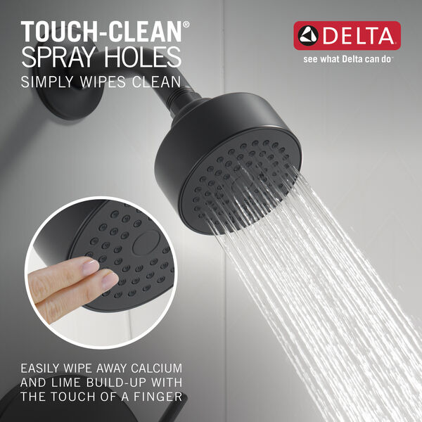 Delta T14459-BL-PP Modern Cylindrical Tub and Shower Trim in Matte Black 