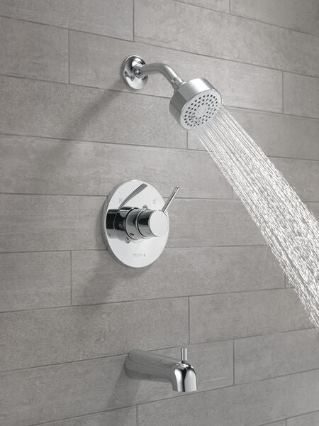 Delta T14459-PP Modern Cylindrical Tub and Shower Trim in Chrome 