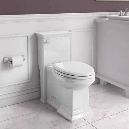 American Standard 2851A104.020 Town Square S Right Height Elongated One-Piece Toilet with Left Hand Trip Lever and seat - White | Plumbers Center