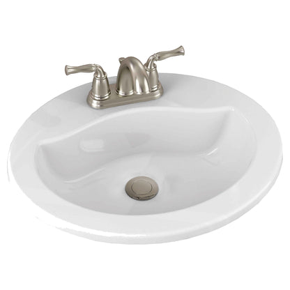 American Standard 0236004.020 Cadet 4" Centerset Pedestal Bathroom Sink Top in White 