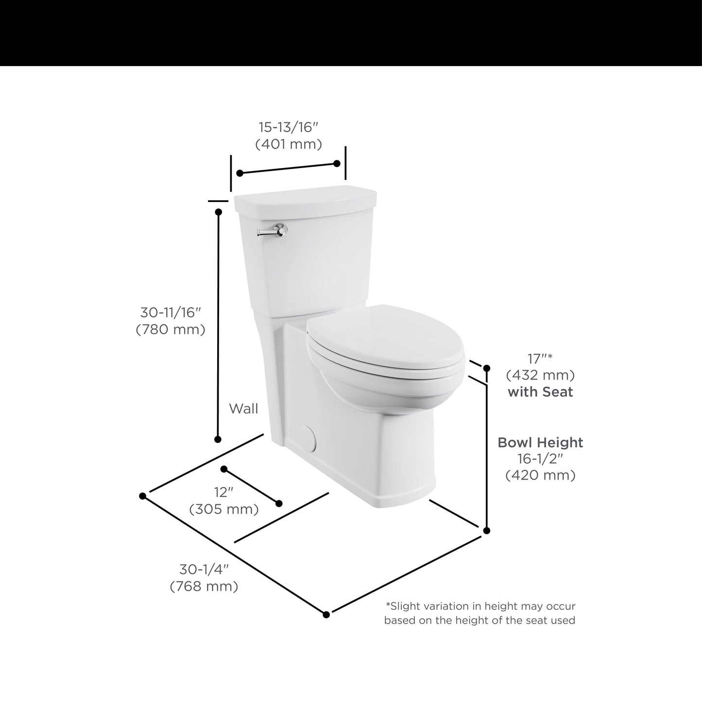 American Standard 240AA704.020 Estate Skirted Two-Piece Toilet, Right Height Elongated Toilet With Seat, 1.28 GPF/4.8 LPF, White