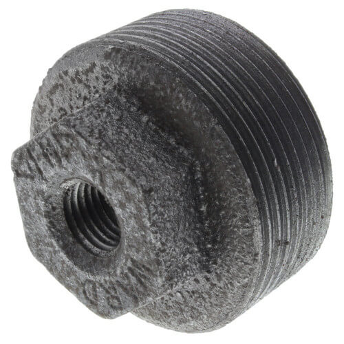 1-1/2" x 1/8" BLACK HEX BUSHING - 1-1/2" x 1/8" Schedule 40 Black Steel Hexagon Bushing, Class 150 | Faucet Center