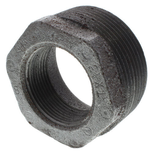 2-1/2" x 2" BLACK HEX BUSHING - 2-1/2" x 2" Schedule 40 Black Steel Hexagon Bushing, Class 150 | Faucet Center