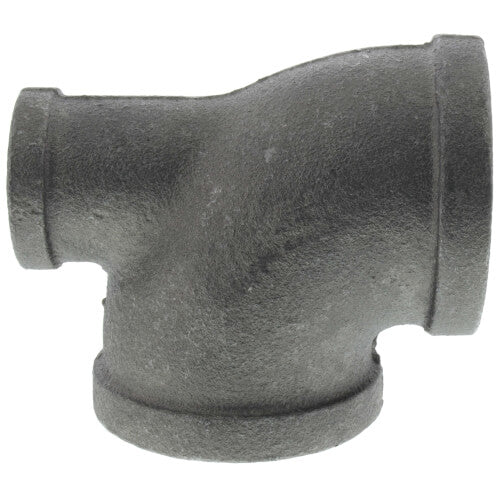 1-1/2" x 3/4" x 1-1/2" BLACK REDUCING TEE - Schedule 40 Black Steel Reducing Tee | Faucet Center