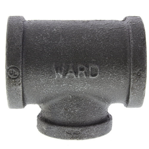 1-1/4" x 1-1/4" x 1" BLACK REDUCING TEE - Schedule 40 Black Steel Reducing Tee | Faucet Center