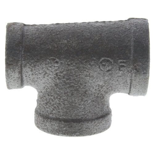 1/2" X 3/8" X 1/2" BLACK REDUCING TEE - Schedule 40 Black Steel Reducing Tee | Faucet Center