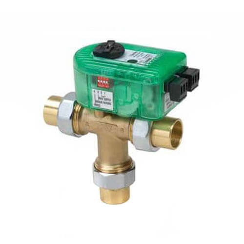 Taco I100T3S-1 1"Threaded 3 Way Setpoint I-Series Mixing Valve with Sensor 