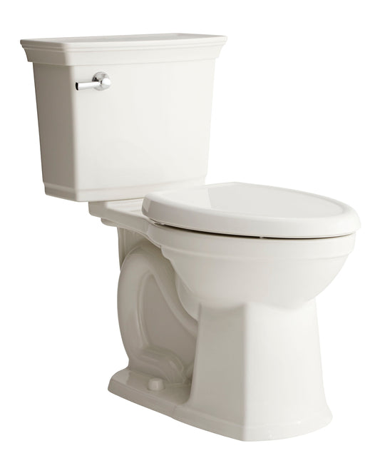 American Standard 707AA104.020 Optum Vormax Two-Piece Toilet, 1.28 GPF/4.8 LPF Right Height Elongated Toilet Complete Toilet With Seat, ADA Compliant, White | Plumbers Center