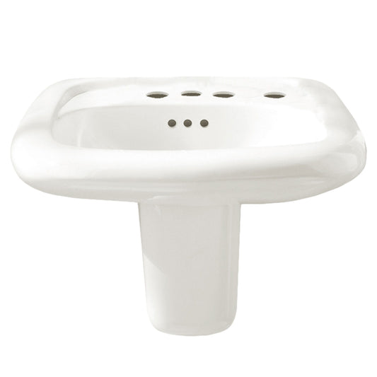 American Standard 0954123EC.020 Murro Wall-Hung Bathroom Sink EverClean With 4-Inch Centerset and Extra Right-Hand Hole, ADA Compliant, White | Plumbers Center