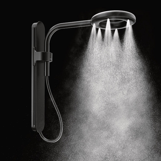 Moen N207R0BL Nebia By Moen™ 1-Function 7.9" Diameter Spray Head Rainshower Shower Head with Sliding Arm in Matte Black finish 