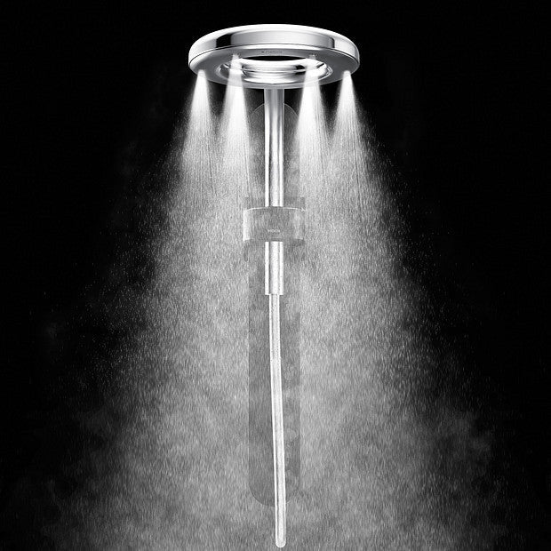 Moen N207R0BLC Nebia By Moen™ 1-Function 7.9" Diameter Spray Head Rainshower Shower Head with Sliding Arm in Matte Black/Chrome 