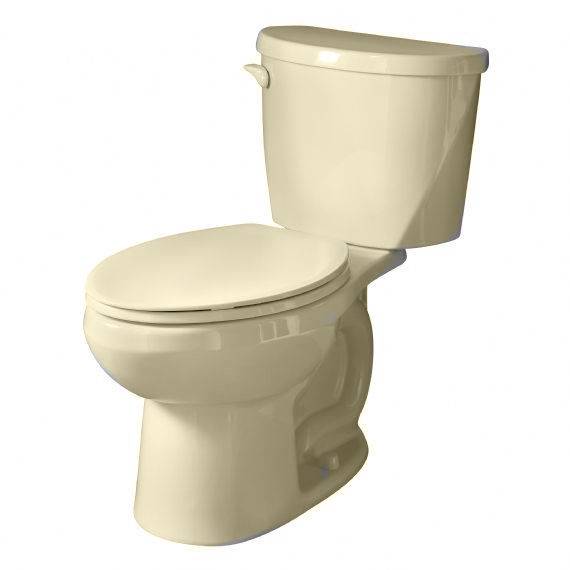 American Standard 2426500.021 Evolution 2 Two-Piece Toilet, 1.6 GPF/6.0 LPF, Standard Height Round Front Toilet, with Lined Tank, Bone (Less Seat