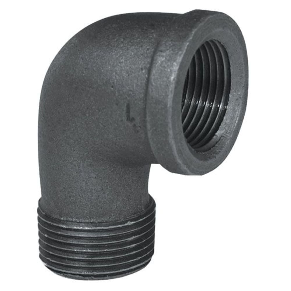 3/8" BLACK 90 STREET ELBOW - 3/8" Schedule 40 Black Threaded Malleable Iron 90 Degree Street Elbow, Class 150 | Faucet Center