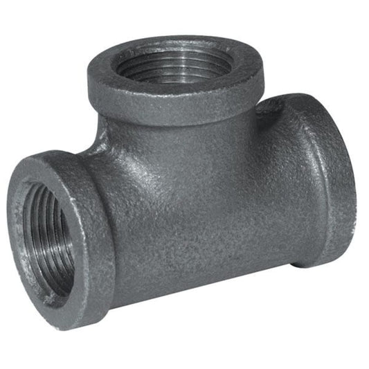 3/8" BLACK TEE - 3/8" Black Iron Schedule 40 Tee | Faucet Center