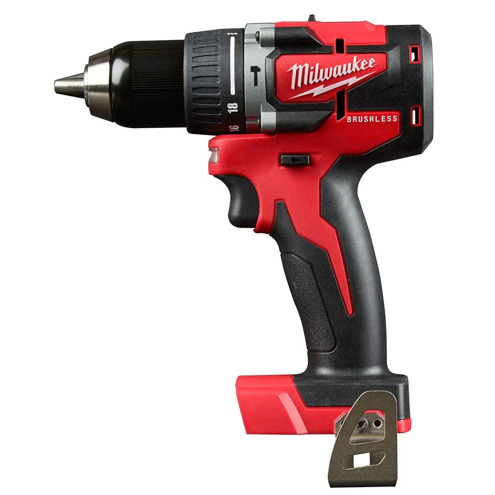 Milwaukee 2802-20 M18 Compact Brushless 1/2" Cordless Hammer Drill Driver - Tool Only