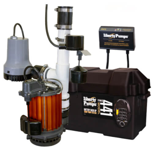 Liberty Pumps PC237-441 1/3 HP Combination Primary (237) & Battery Backup Sump Pump System (441) | Plumbers Center