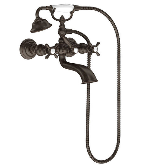 Moen S22105ORB Weymouth Two-Handle Tub Filler with Handheld Shower, Oil Rubbed Bronze