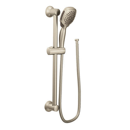 Moen S3870EPBN 4-Function Twist Eco-Performance Handheld Shower with a Slide Bar in Brushed Nickel 