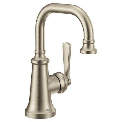 Moen S44101BN Colinet Single-Handle Single Hole Traditional Bathroom Sink Faucet - Brushed Nickel