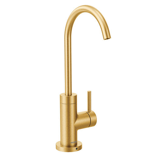 Moen S5530BG Sip Modern One-Handle High Arc Beverage Faucet in Brushed Gold 