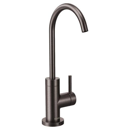 Moen S5530BLS Sip Modern One-Handle High Arc Beverage Faucet - Black Stainless 