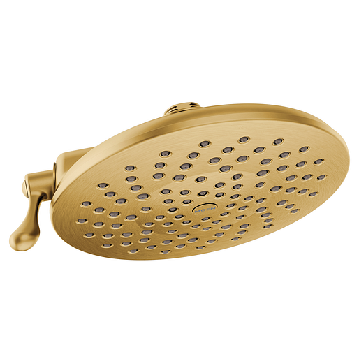 Moen S6320EPBG Velocity Brushed Gold 2-Function 8" Diameter Spray Head Eco-Performance Rainshower Shower Head 