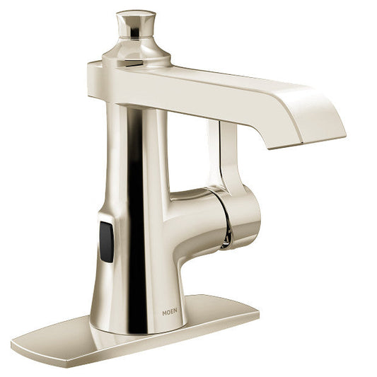 Moen S6981EWBN Flara One-Handle High Arc Bathroom Faucet with MotionSensor Wave, Brushed Nickel