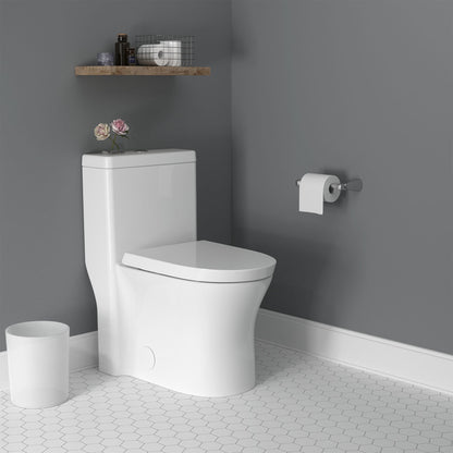 American Standard 752CA200.020 Universal Cosette One-Piece Dual Flush 1.28 gpf/4.8 Lpf and 0.92 gpf/3.5 Lpf Standard Height Elongated Complete Toilet With Seat, White