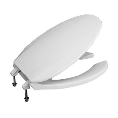 TOTO SC134#01 Commercial Elongated Open Front Toilet Seat with cover in Cotton white 