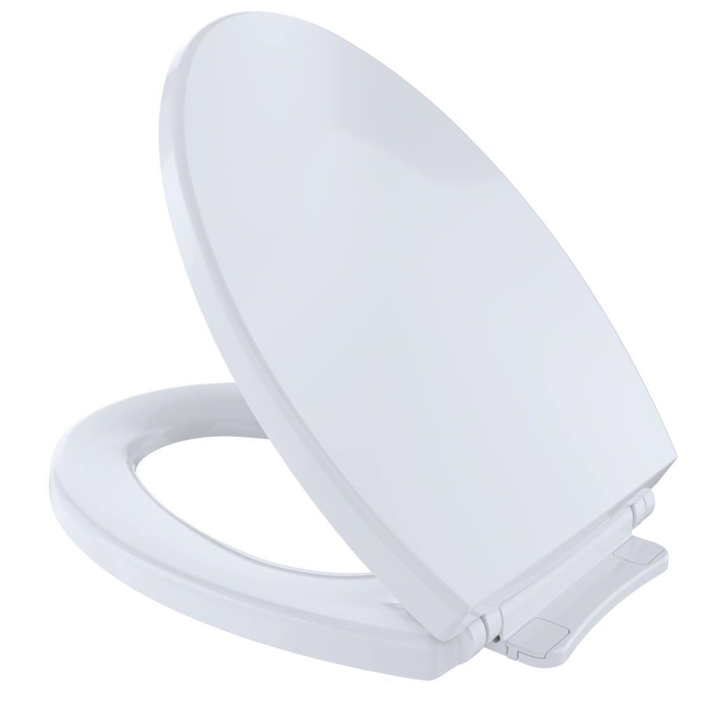 Toto SS114#01 - Slow Close Elongated Toilet Seat with Cover, Closed Front, Cotton White 