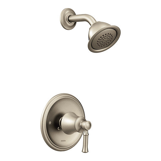 Moen T2182BN Dartmoor Posi-Temp Shower Trim Only with 4" Shower Head in Brushed Nickel 