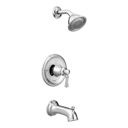 Moen T2183EP Dartmoor Eco-Performance Posi-Temp Tub and Shower Trim with 4"Shower Head in Chrome 